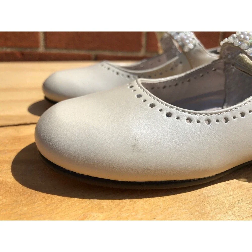 Jumping Jacks Annalise Beige Girls Mary Janes Shoes Size 8M